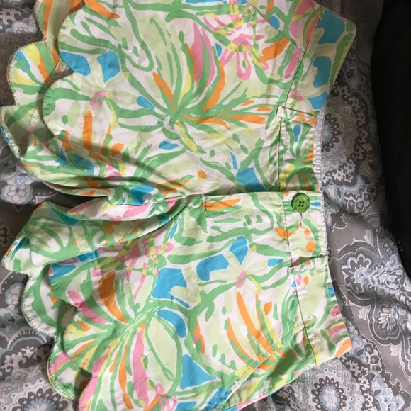 Lilly Pulitzer Elephant Ears buttercup shorts Sz 0 - Picture 5 of 5